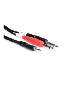 Hosa Stereo 3.5mm TRS To Dual 1/4 in TS